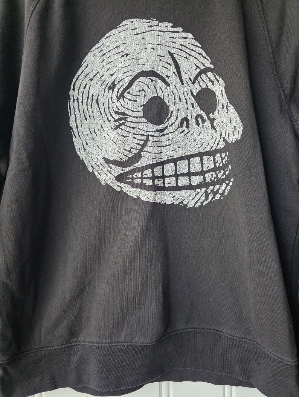 Cheap Monday Rules Crewneck Pullover Sweater Skull Black Mens Medium - Picture 4 of 9
